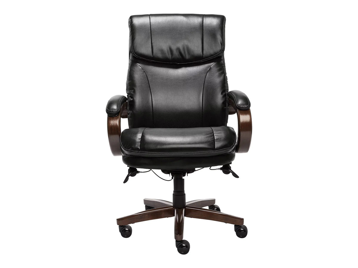 faux executive and Tall - armrests high-back - poly-fiber wood, memory - steel, La-Z-Boy Chair swivel - ergonomic - foam, Big leather, - tilt - black plywood, Trafford - -