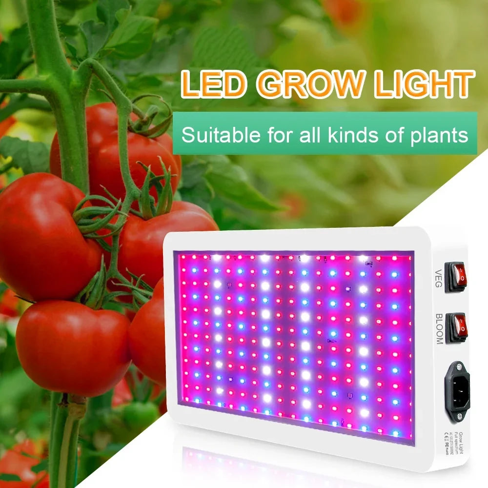 312 Dual for Flowers and Growing Anself for Spectrum Bloom Seedlings IP65 Full Plants Hanging Plant 2000W LEDs Grow Lamps Greenhouse Indoor Switch Waterproof Veg
