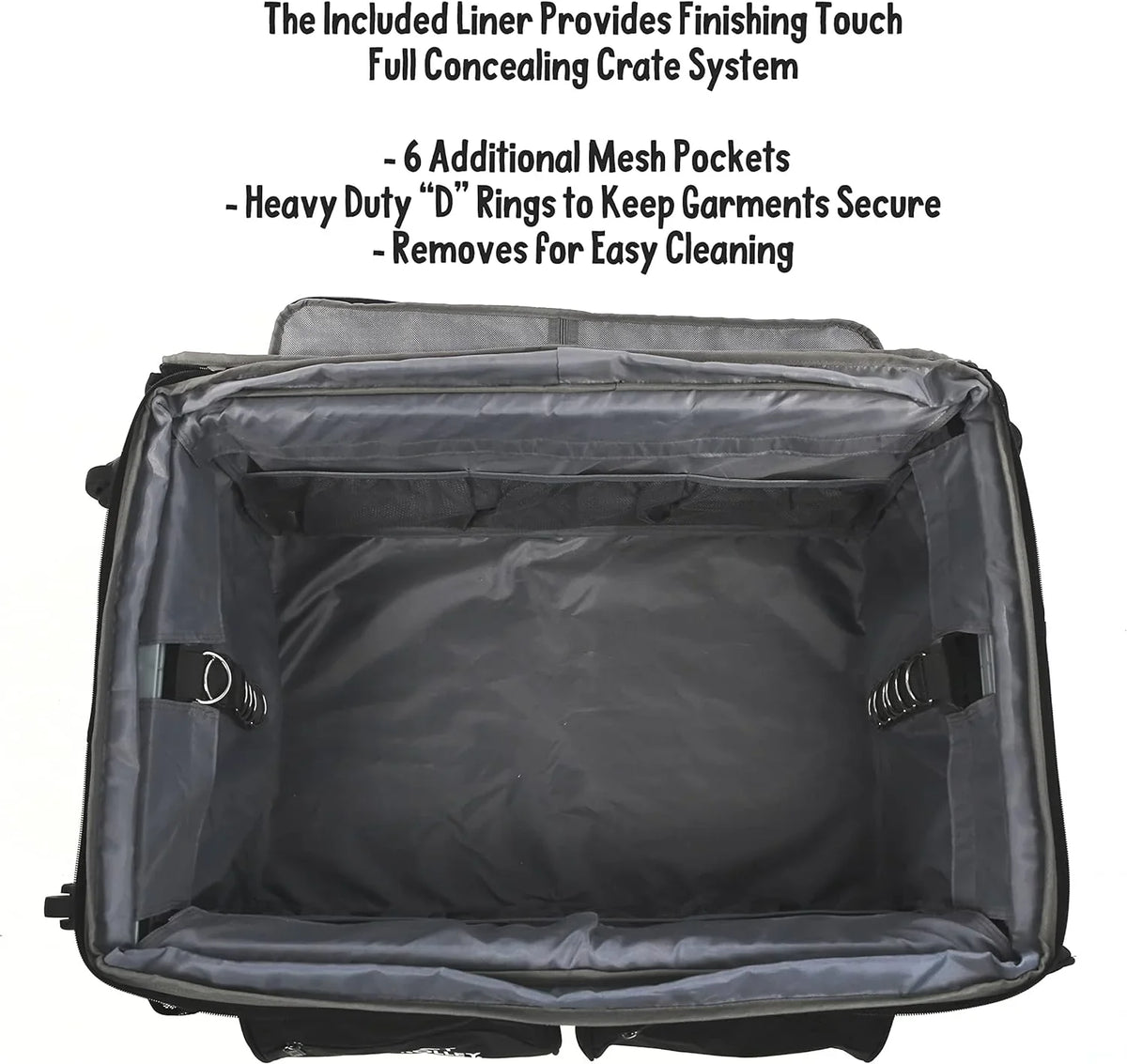 w/No-Lean Rolling Bag BLACK Collapsible Garment - Rack YFbiubiulife Dance