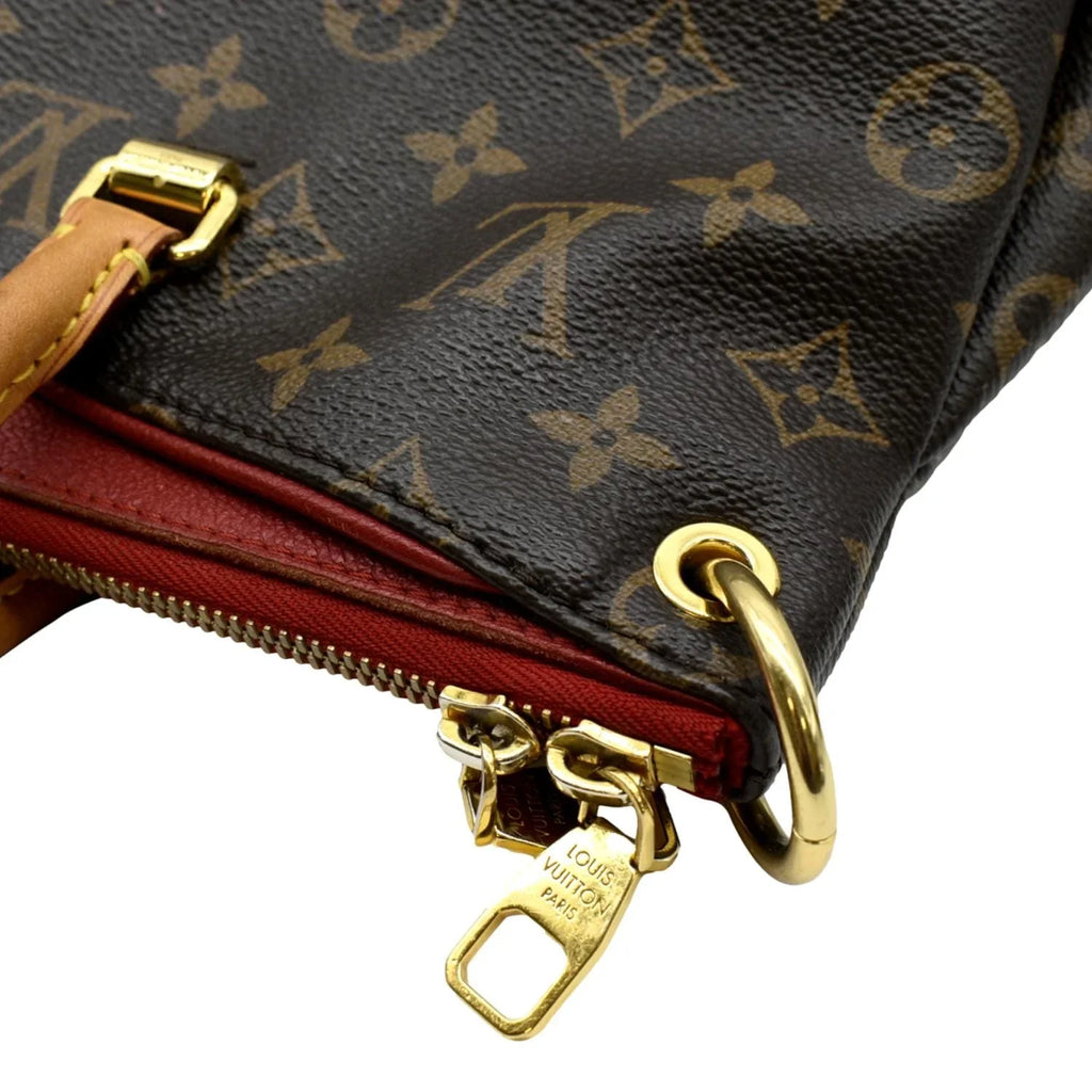 MM Shoulder Canvas Bag LOUIS Monogram Brown Pre-owned VUITTON Pallas