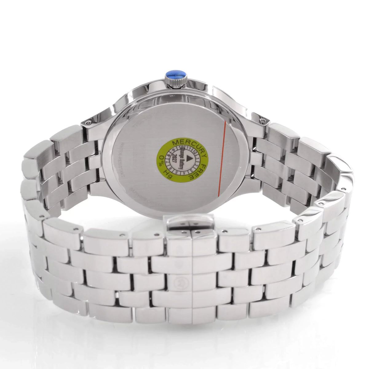 Watch 0607415 Dial Unisex Black Veturi Silver Tone Case Movado