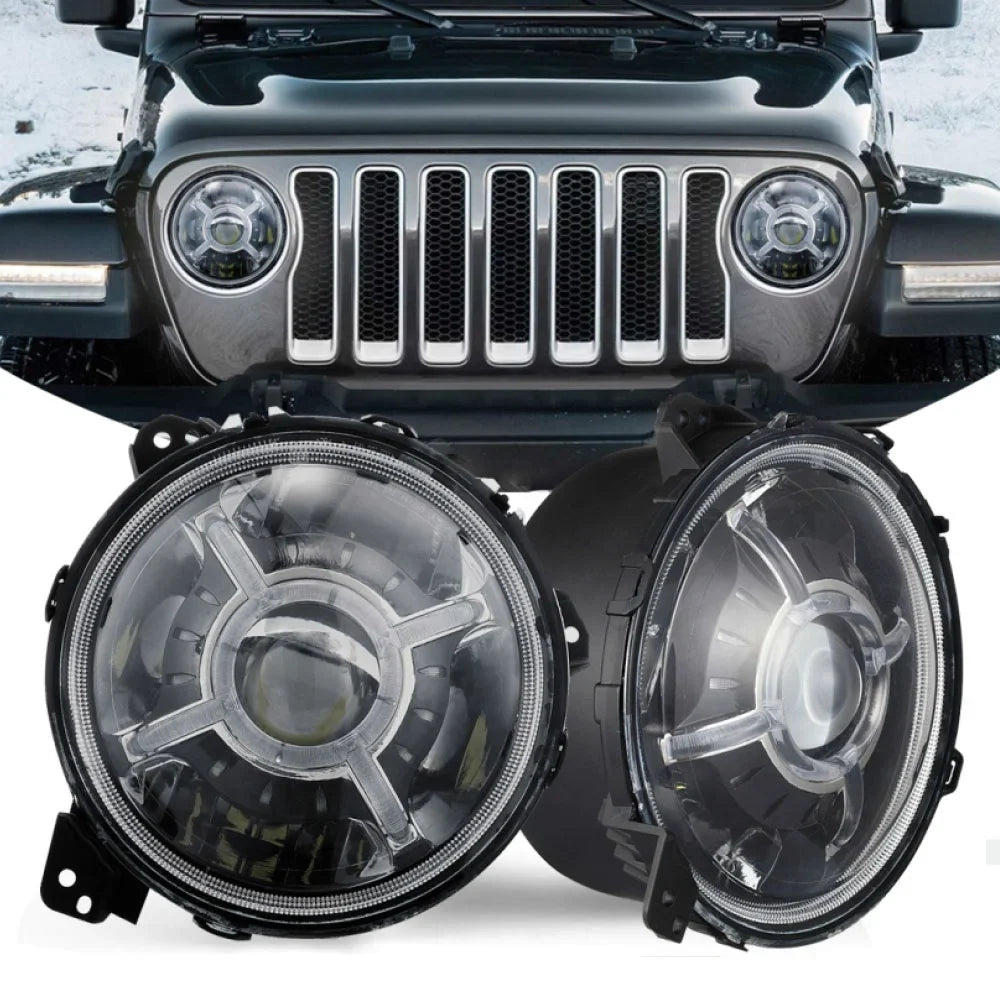 JL adj. headlight Beam Race For JEEP RS9JLAAH-RGB w 9in Sport 108w Angle X-HALO