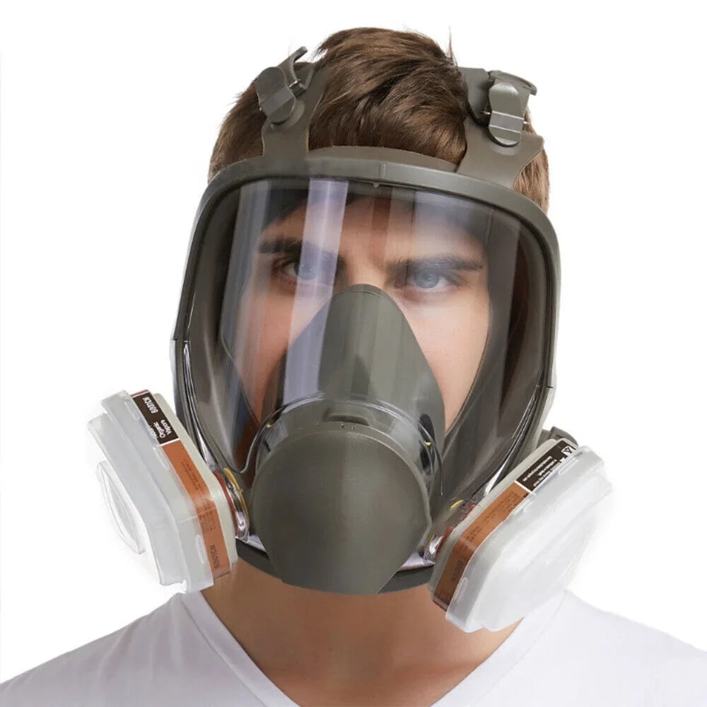 Set Face Mask Spraying for 6800 Respirator Painting Gas Full Facepiece w/Filters