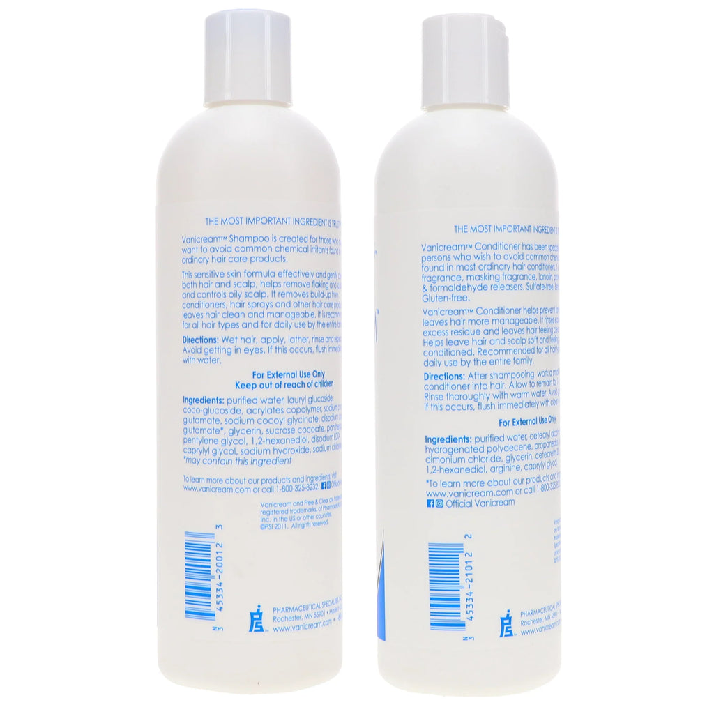 12 oz Vanicream Combo oz Conditioner & Shampoo 12 Pack