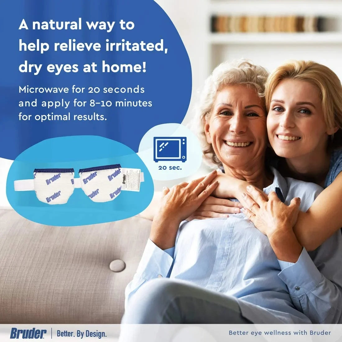 of | Eye Washable, Heat Microwave | Non-allergenic Compress Fast Moist and Bruder Heat 2 l Dry | Effective and Irritation Activated Eye and for Acting Moist Reusable, Other Relief Pack Eye Eye | Mask