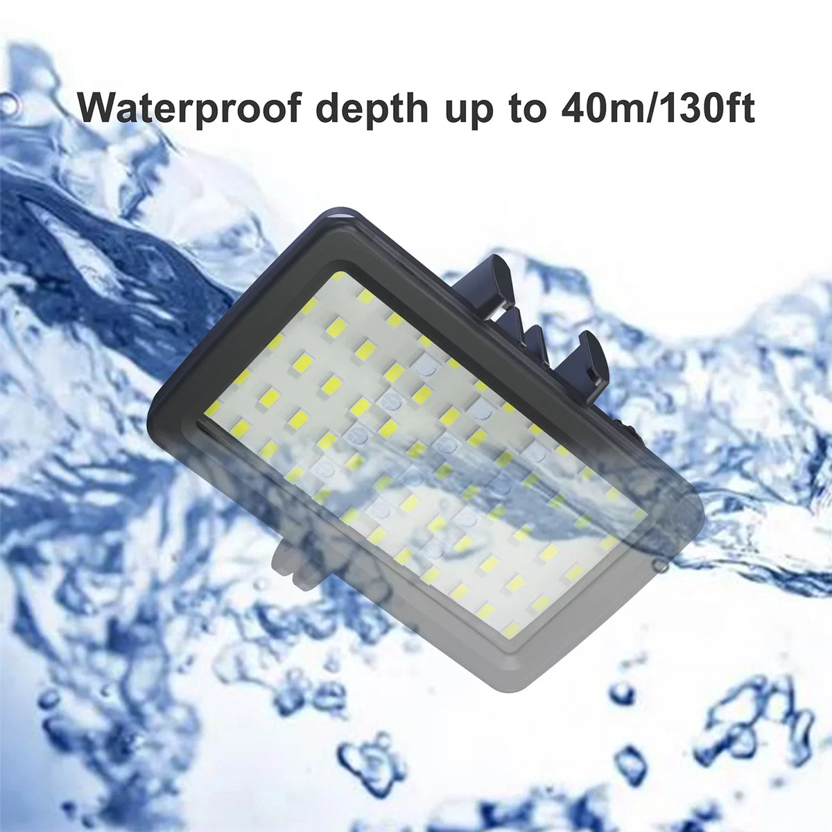 CRI95+ Dimmable Fill Built-in GoPro Rechargeable Underwater Diving Andoer Video 40M Photography Battery Waterproof Modes Replacement for Snorkeling Underwater 8 for Video SL-20 IPX8 RGB