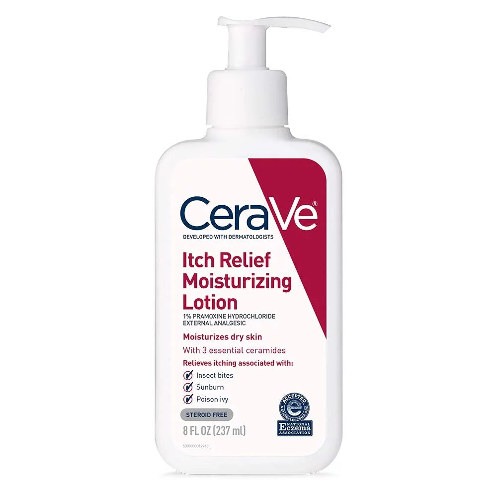 Bites 8 Minor | Moisturizing Anti Skin With Sunburn Bug Irritations, Cerave Itch Hydrochloride Ounce Lotion Relief, Relieves With Pramoxine | Itch