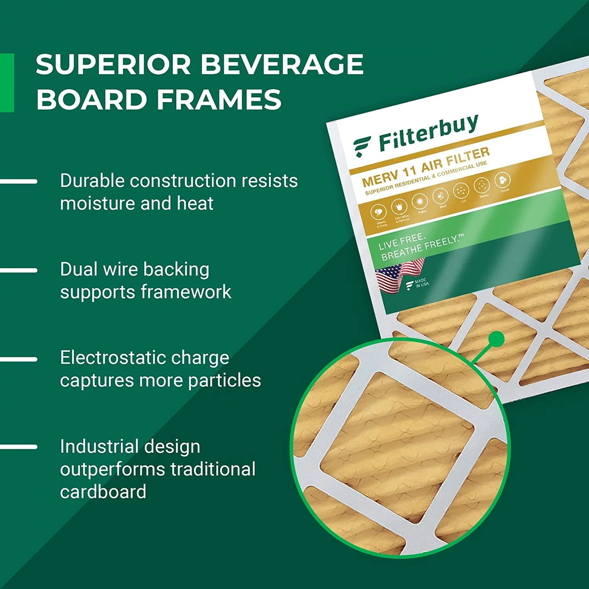 FILXXFNC0021, and Payne Night, Air (1-Pack) AC Bryant/Carrier Filters for & Day MERV Pleated 11 19x20x5 Filterbuy HVAC Furnace