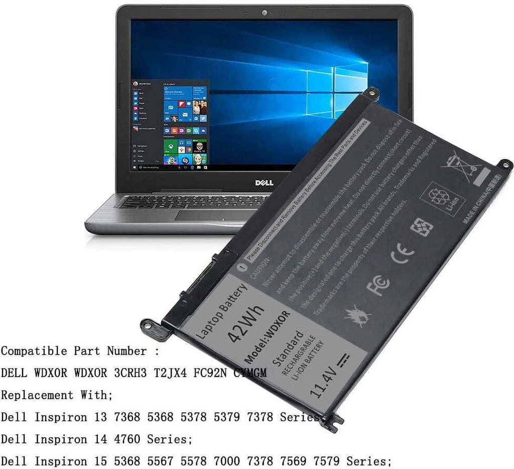 7368 7460,Inspiron 7378 Dell 13 Battery For 14 Inspiron