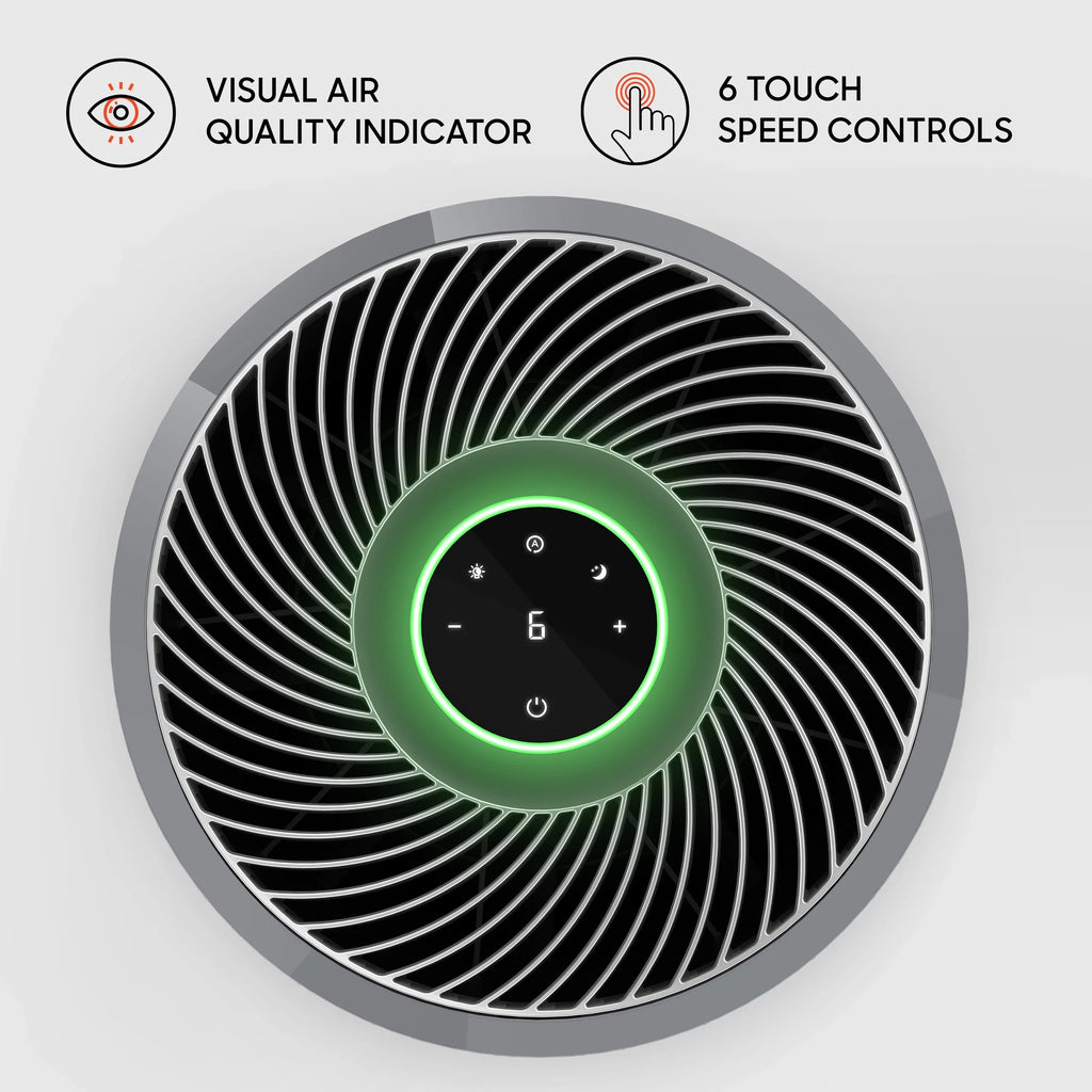 Air Sharper True 350 Ft., Gray Covers (New) Sq. to Purifier, Image up HEPA