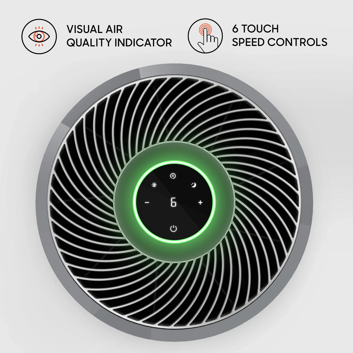 Air Sharper True 350 Ft., Gray Covers (New) Sq. to Purifier, Image up HEPA