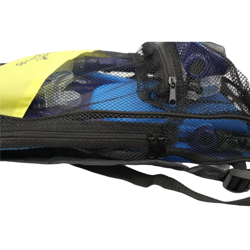 '+ Snorkel Size Adult Mask Fin Bag + Hydroscope w/Carry Speedo 9-13 L/XL Shoe Set
