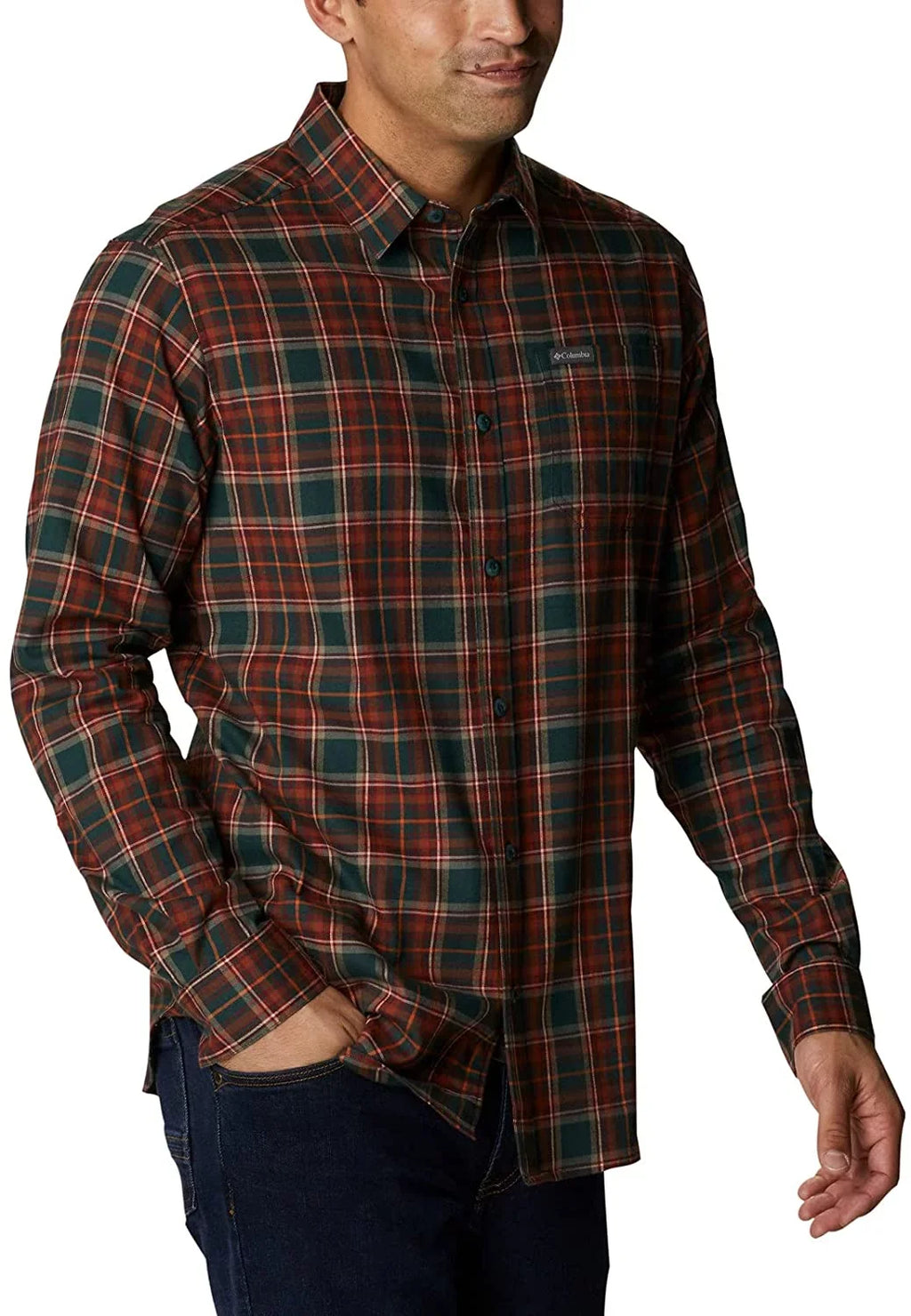 Tartan X-Large Vapor Long Columbia Sleeve Shirt III Cs Ridge Spruce Mens