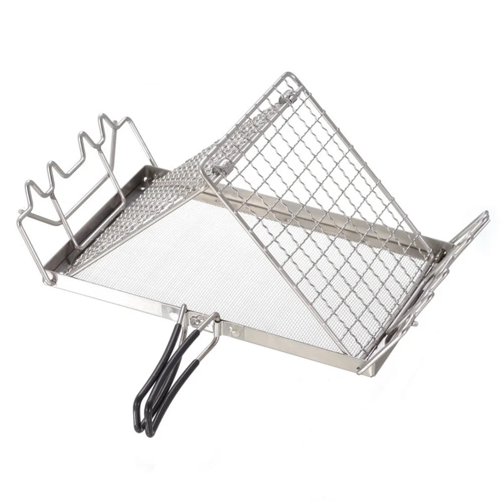 Backpacking, Rack Bread and Toaster Picnics Camp Steel Toaster Camping, - Ideal Folding Stainless Stove for