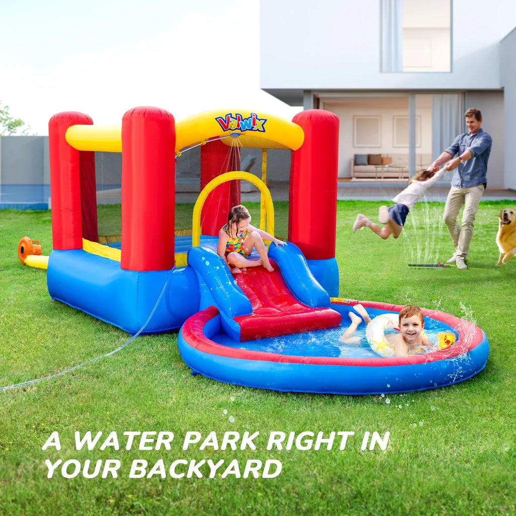 Bounce Wet Kids Basketball Dry with Kits, Pool Fun Hoop Valwix House for Area Blower Inflatable Combo, for , Waterslide with years & 3-5 with Bounce Castle Repair Bouncer Bouncy