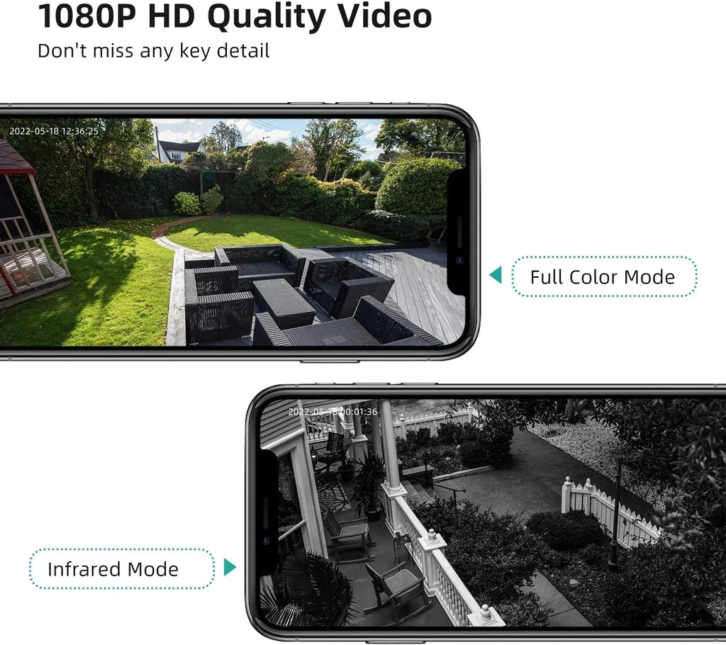 2-Way with Security Wireless Home Audio Surveillance with Motion Siren,Rechargeable Camera WiFi Camera 2K Detection Battery Powered DEKCO Color & Night Vision Spotlight /Indoor Outdoor