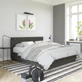 Upholstered Size Bed in DHP Gray in Sherry Queen Frame Velvet