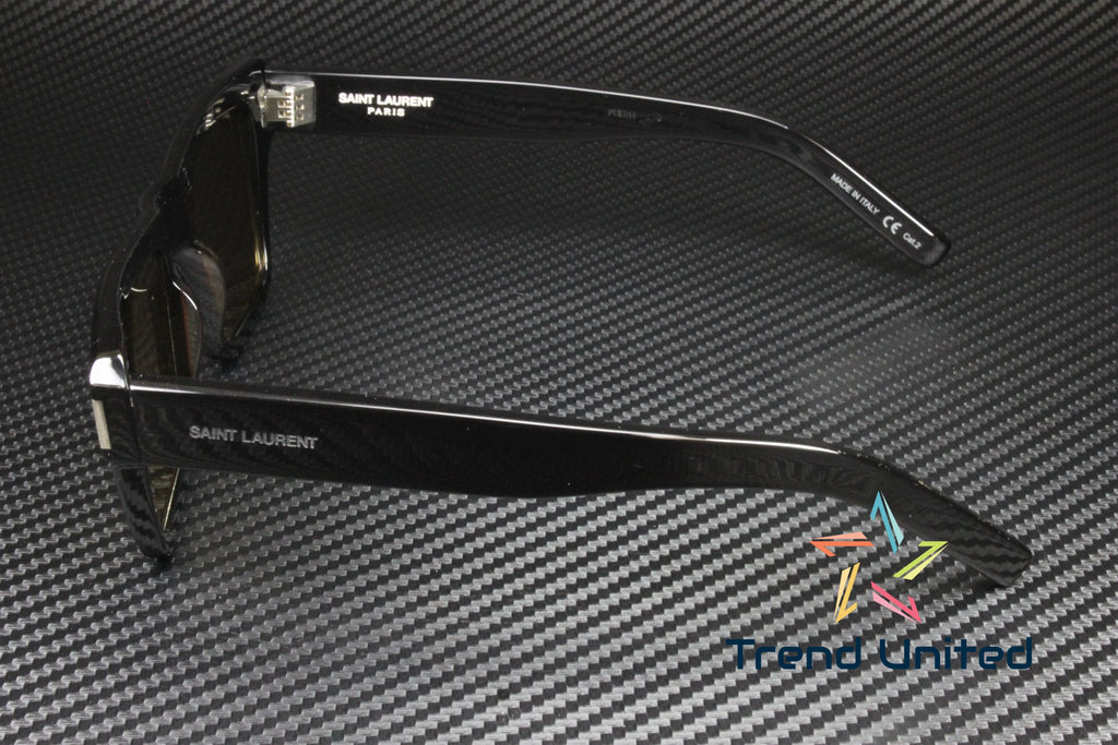 SAINT Men's LAURENT Sunglasses 51 mm Black SL Square 004 469 Shiny Yellow