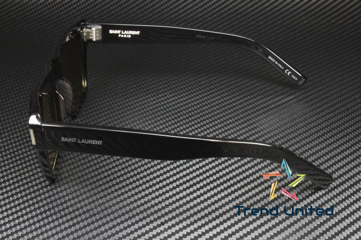 SAINT Men's LAURENT Sunglasses 51 mm Black SL Square 004 469 Shiny Yellow