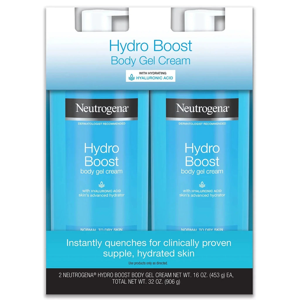 Acid, 2) Hyaluronic Body Fast with Hydro Hydrating Cream Boost Absorbing S Fragrance-Free for Neutrogena (Pack Cream Gel of
