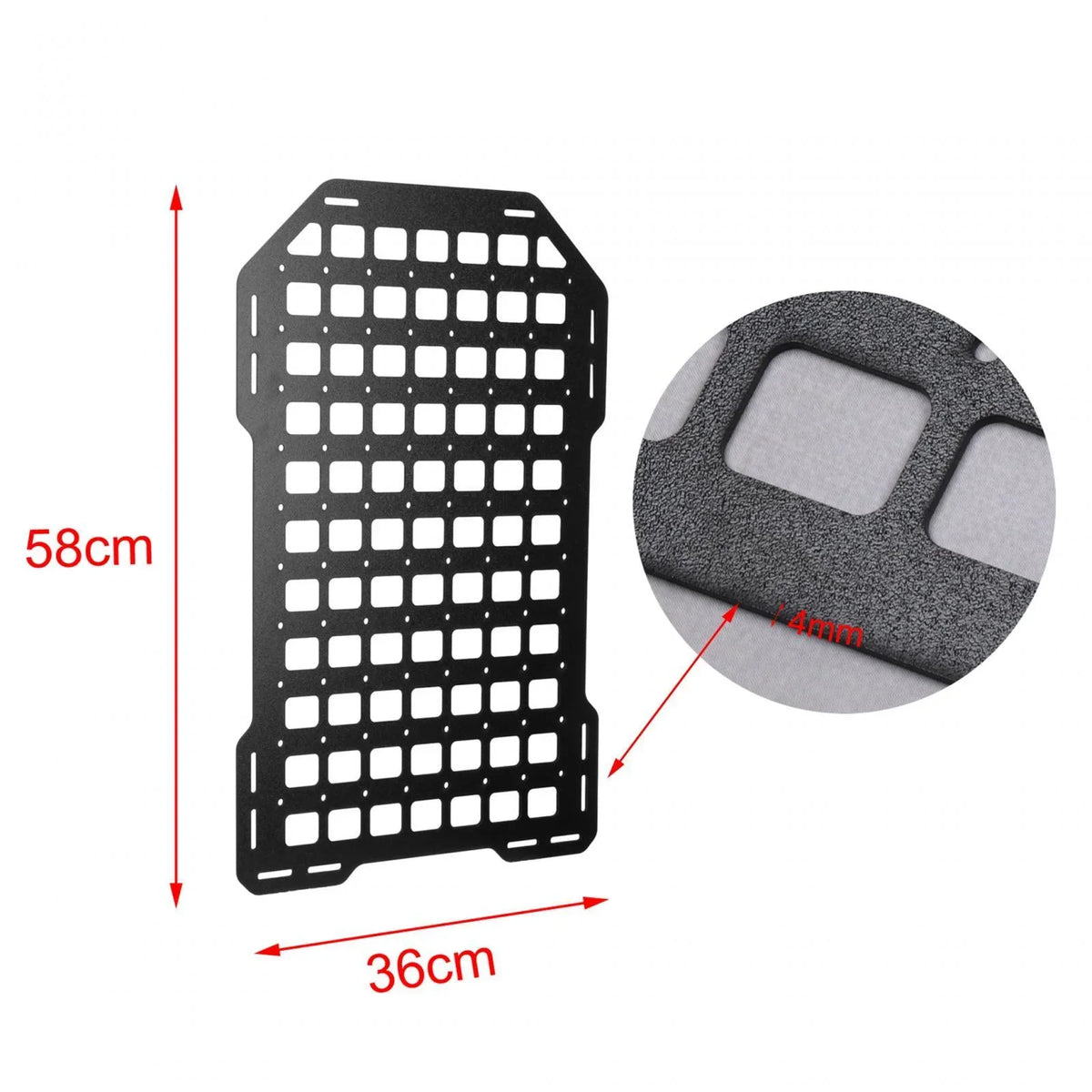 Panel Accessories for 4mm Car Thickened Vehicles Storage for Baoblaze Rack Molle