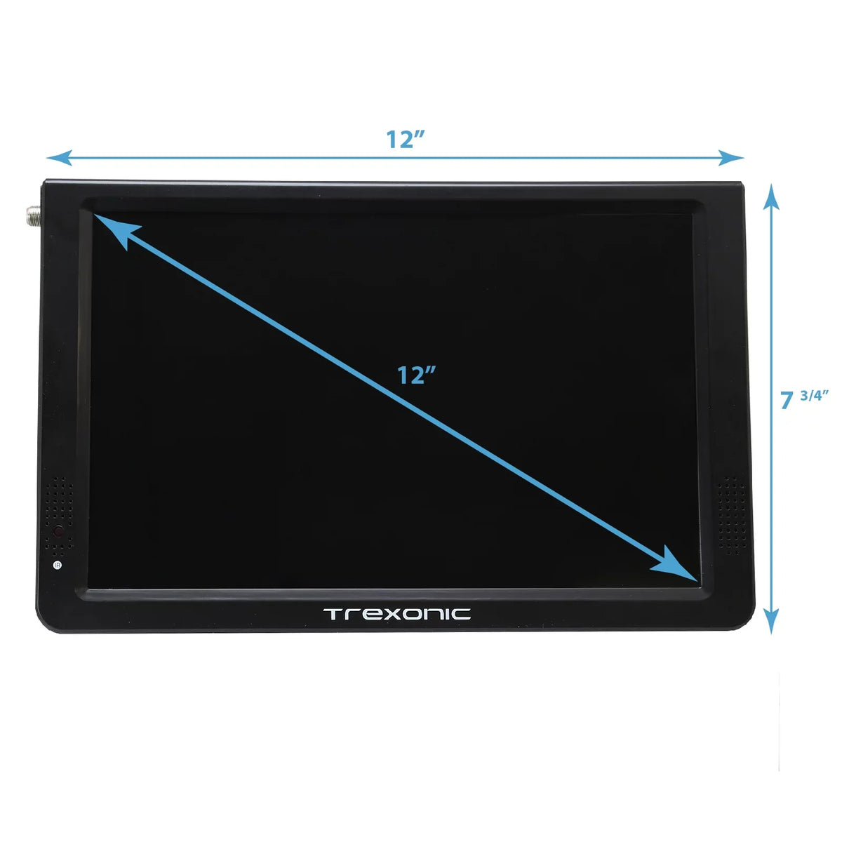 With TV TF Tuner Inputs Headphone/AV LED And Built-in Slot, Portable USB/Micro Widescreen Digital 12" USB/ Trexonic Reconditioned