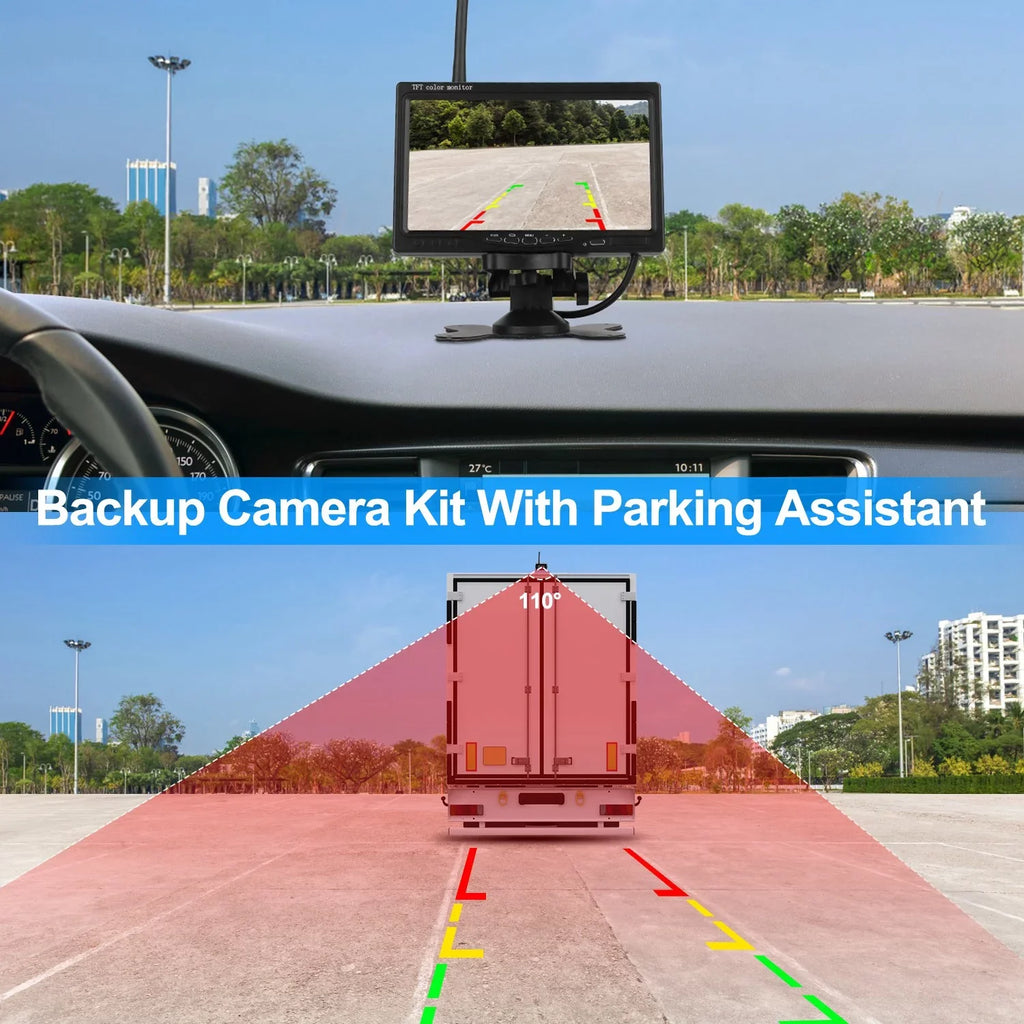 Camera, Van 7In Wireless Reverse Screen Parking Vision Car Signal Trunk iMountek Night 2.4G SUV Car Backup Car with for Stable System
