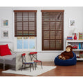 64-inch Custom 29.5 Oak Faux Estate x Wood Dark Blind Regal Cordless 64