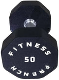 (New) - Urethane 8 50 Sided Hex Fitness Single French Dumbbell lbs
