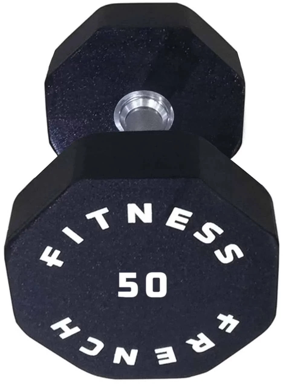 (New) - Urethane 8 50 Sided Hex Fitness Single French Dumbbell lbs