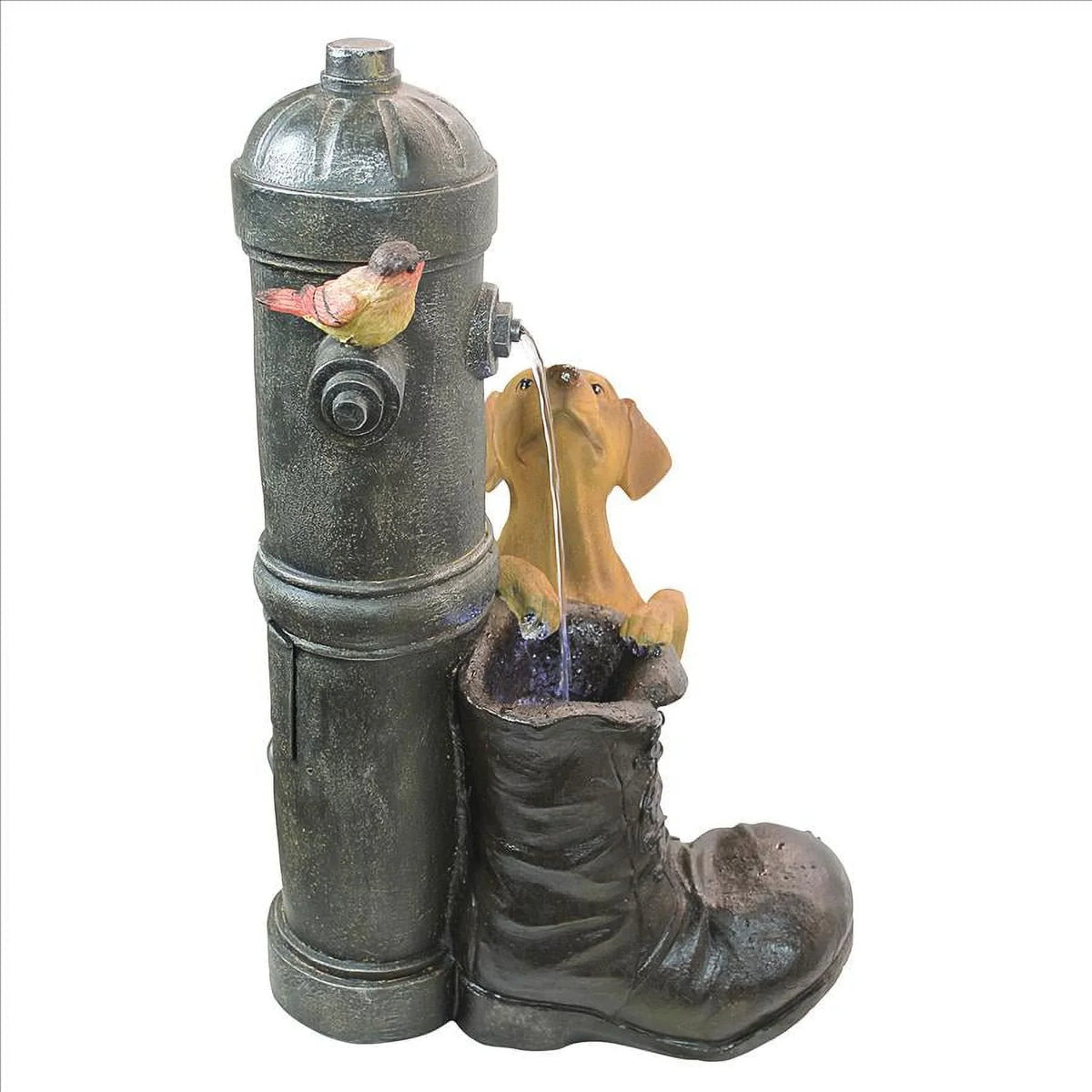Hydrant Sculptural Fountain Toscano Design Pooch Fire