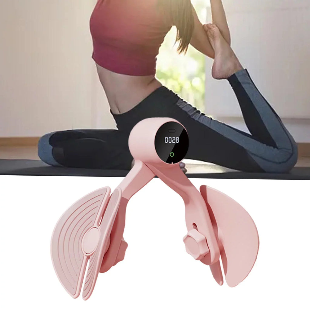 Exerciser Thigh Hip Compact, Workout Exerciser, Home Trainer Leg Hip Machine Muscle Trimmer Gym Counter, Thigh Strengthening, with Inner Thigh Pink