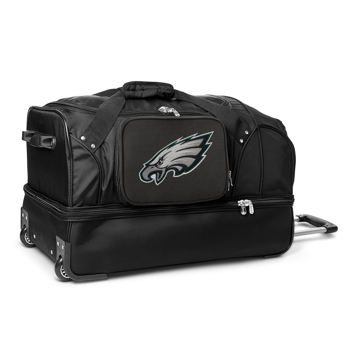 2-Wheel Duffel Bag 27'' Drop Rolling Eagles Bottom MOJO Philadelphia Black
