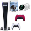 Digital Console Red and GOW Sony 5 Extra PlayStation Controller Dock with Charging Dual Dualsense