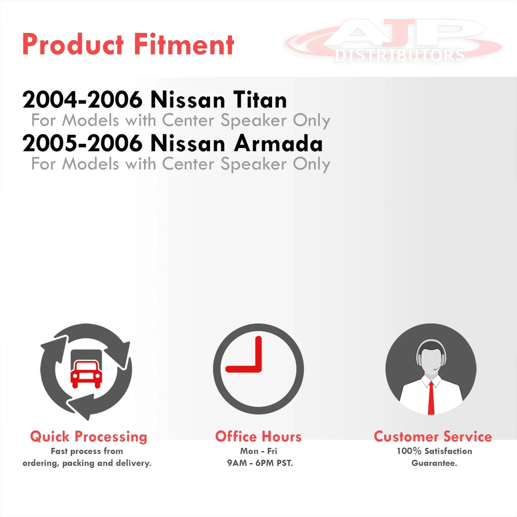 Titan Finisher Panel Radio AC Nissan Center A60 Lid WA60 05 Speaker Console XE For Armada Instrument (Gray) SE 2004-2006 Bezel Control Dashboard - w/ Clips
