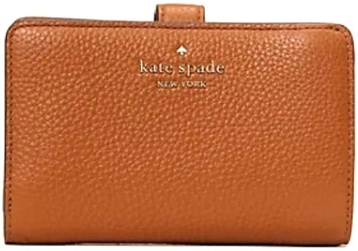 Leather Bifold Wallet York Leila Medium Compact New Gingerbread Kate Warm Spade