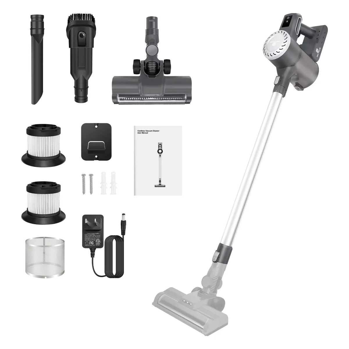 Dayplus Cleaner, 30 Vacuum for HEPA to Up Home Upright Stick Runtime, Mins in Filtration Powerful Cleaners Cordless 1 6 with Lithium Batteries, Vacuum 2000mAh