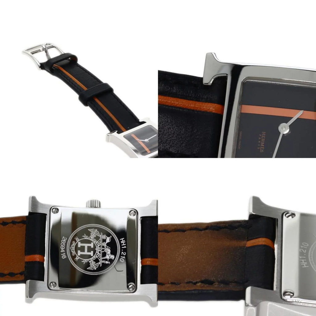 Wristwatch Stainless HH1.210 Hermes (Good) Watch Women's Pre-Owned Steel/Leather HERMES H