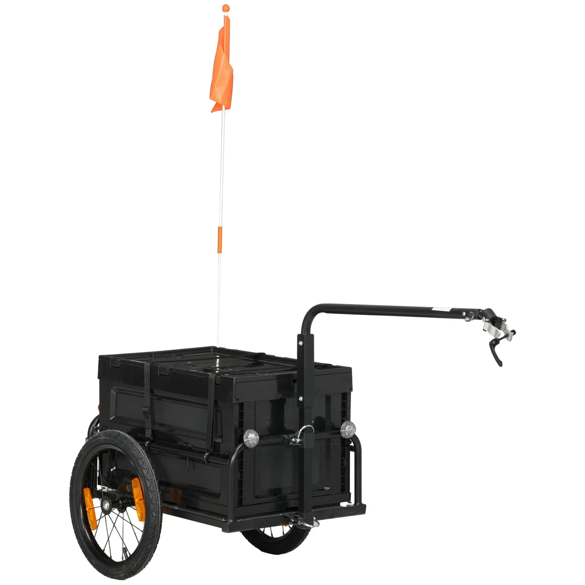 with Aosom Bottom Bike Trailer Storage Removable Wagon Box, No