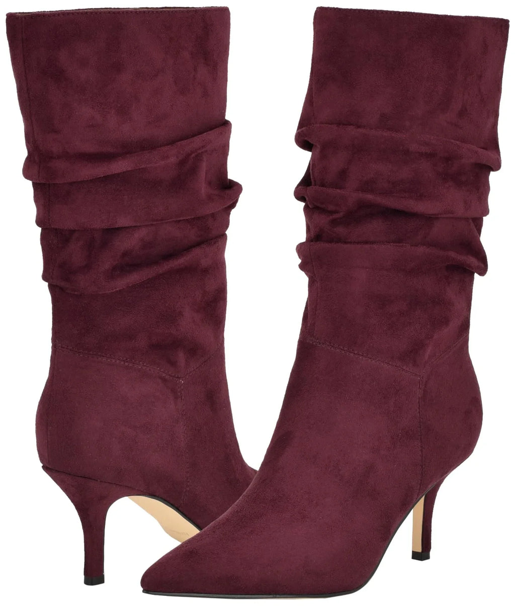 Calf Mid Stiletto West Wine 600 9, Mycki Women's Boot Heeled Nine