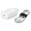 PD USB-C PPS Belkin Boost Cable Charger Strap with Wall Charge and Braided (25W) C-C