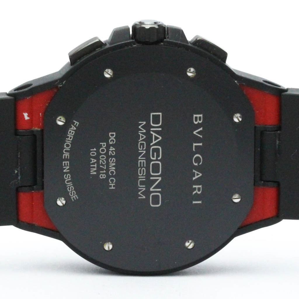 BF567466 (Good) BVLGARI Watch Ceramic DG42SMCCH Magnesium Pre-Owned Automatic Diagono Chronograph