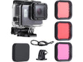 Waterproof for Buckle, 5 Cap 7 Filters Housing Quick Hero Hero 6 Dive 45m Tripod Underwater with - (2018) Black Adapter, Backdoor, Thumb Include Dive 3-Pack Lens Case Release GoPro Screw,