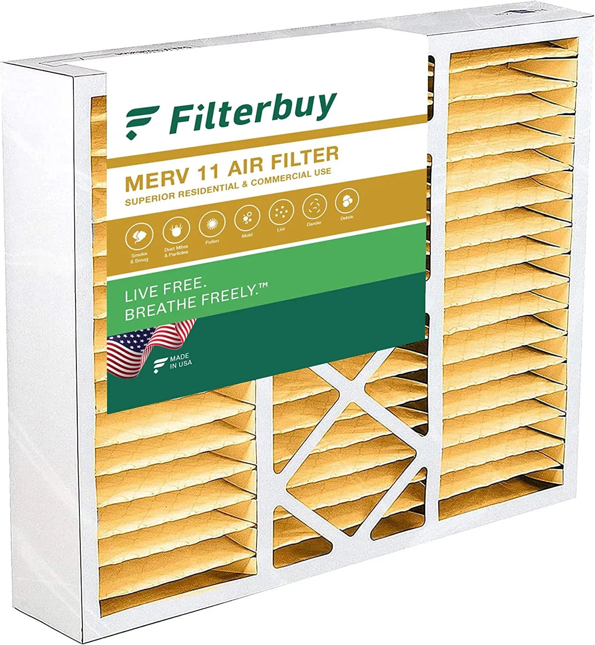 FILXXFNC0021, and Payne Night, Air (1-Pack) AC Bryant/Carrier Filters for & Day MERV Pleated 11 19x20x5 Filterbuy HVAC Furnace