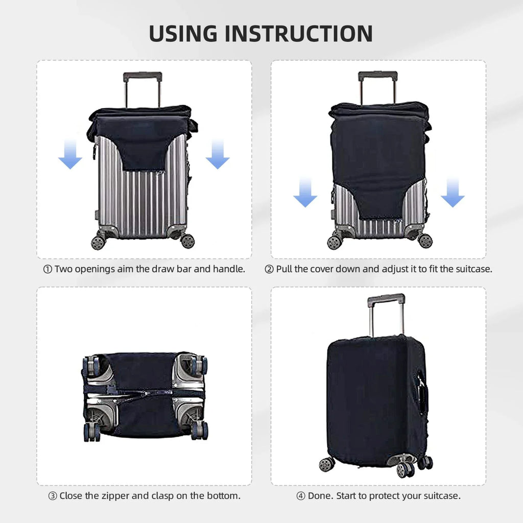 Luggage Looking Luggage Your Protector Panda Cute Suitcase Haiem Anti-Scratch New Cover,Durable, Pink Medium - Technology Washable Keep Hearts With