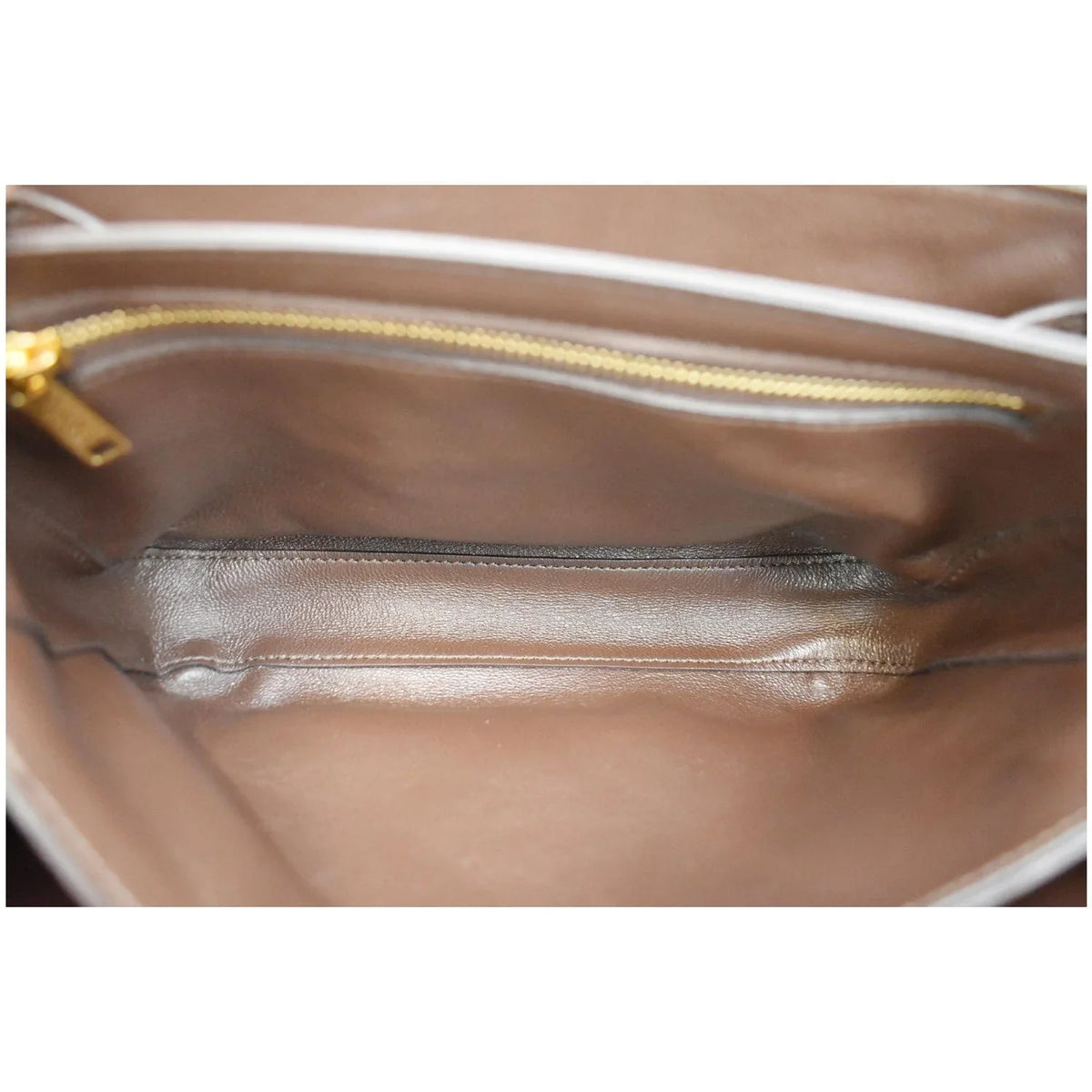 Bag C Medium Pre-owned Leather Crossbody Quilted CELINE Khaki