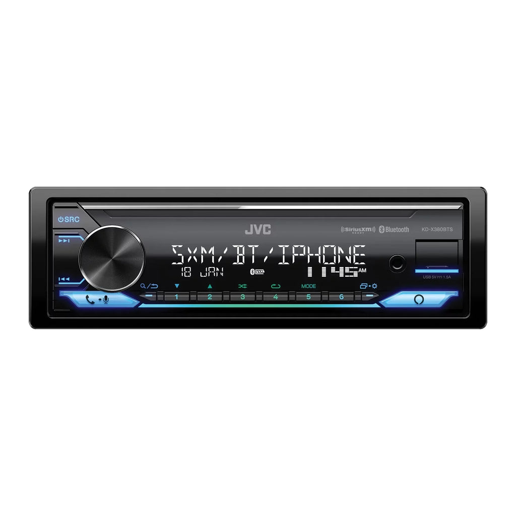 KD-X380BTS Bluetooth, Alexa Media Built-in, JVC Receiver Digital and Car Unit, In-Dash SiriusXM Single-DIN Ready with KD-X380BTS