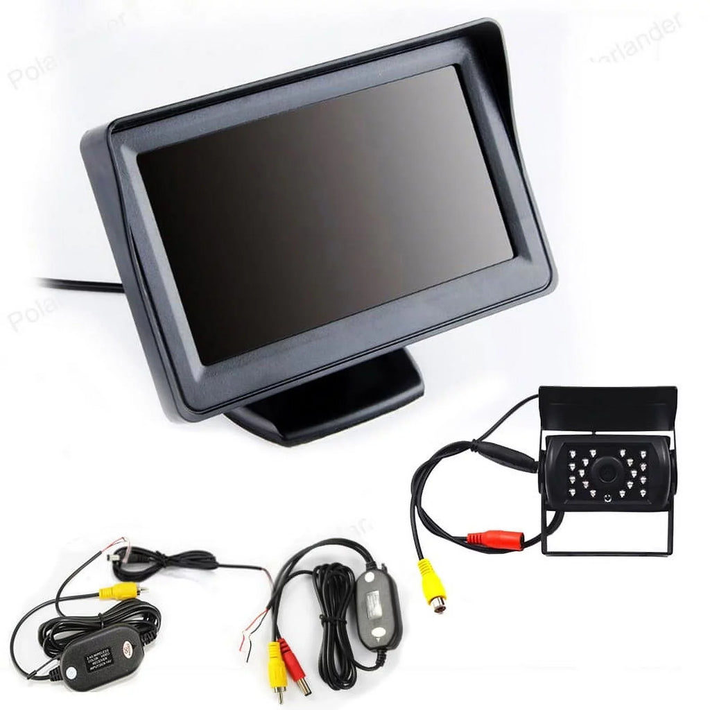with Car Parking System Van Bus Wagon DC Monitor Monitor Wireless Camera 4.3" Camera 12~24V Truck With Transmitter/Receiver