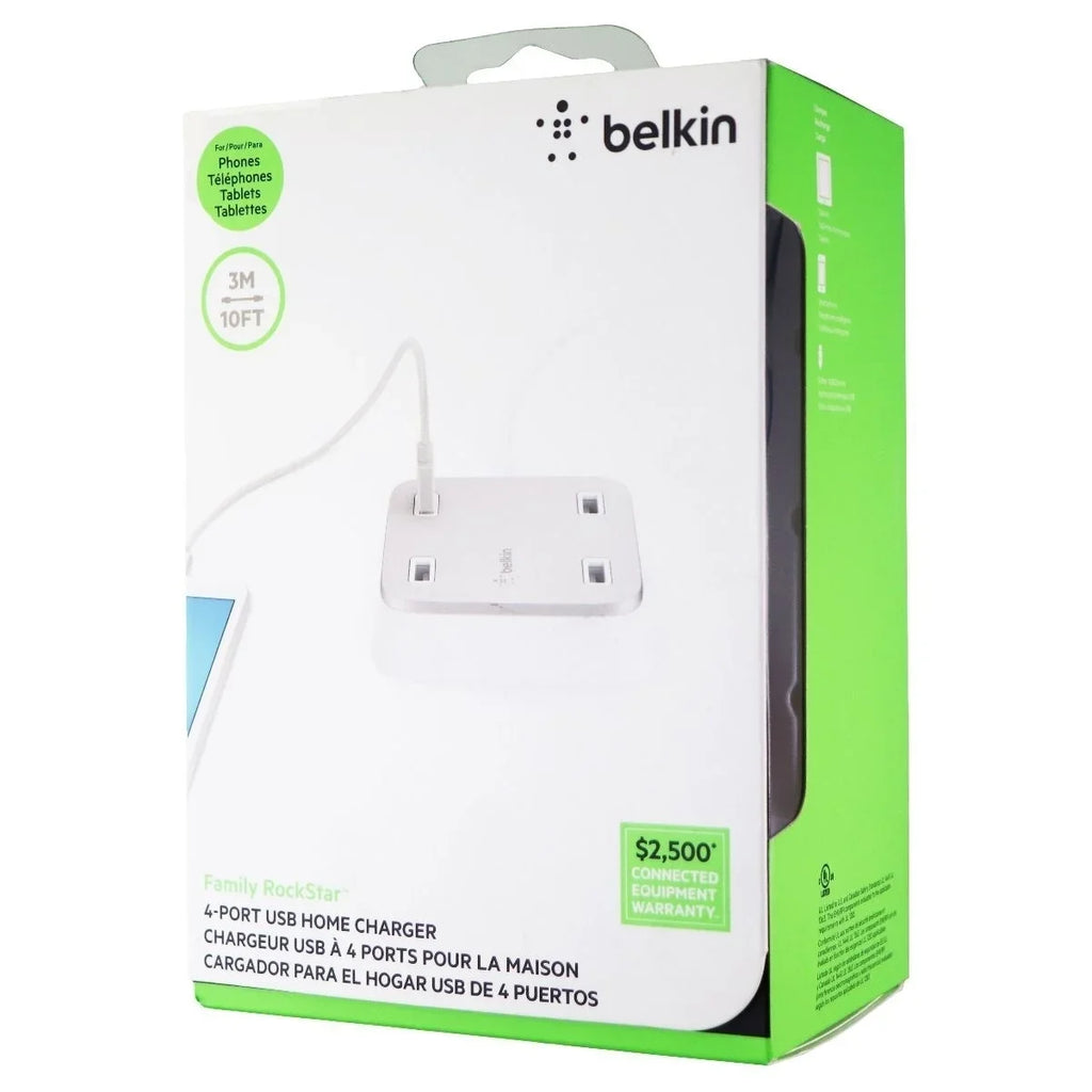 Family Charging Rockstar Station Belkin 4-Port Desktop Wall-Mountable USB