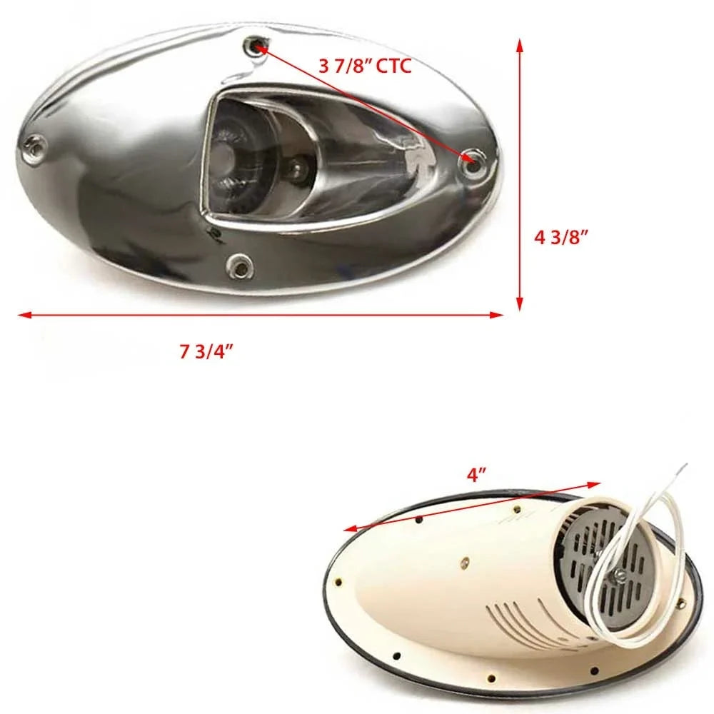 Lights 7W 12V Signal Boat 86204-7 White Aqua Hull | Bow (Pair) Docking